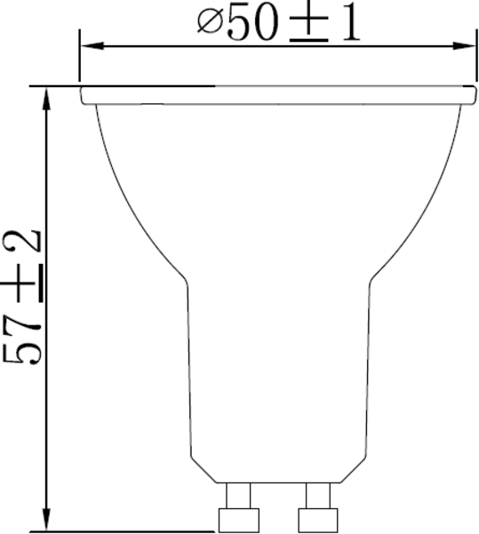Close-up of GU10 Dimmable LED Lamp 230V 7W, 4000K