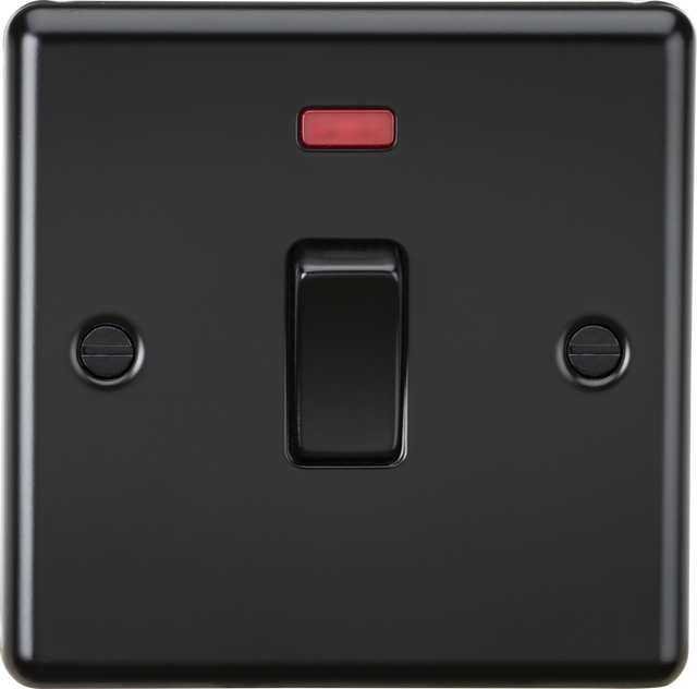 20A 1G DP Switch with Neon - Matt Black