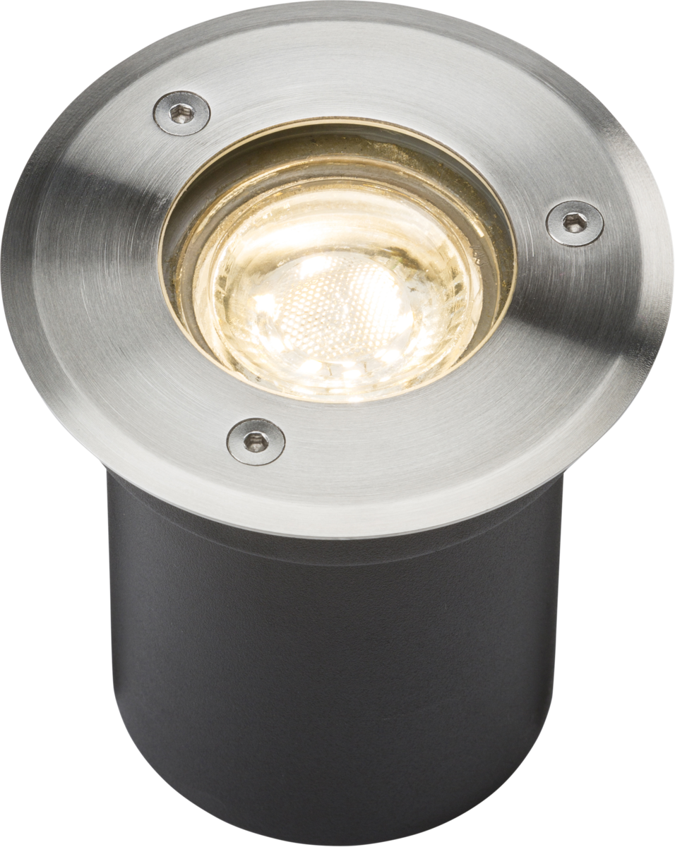 230V IP65 3W LED Stainless Steel Recessed Ground Light 3000K