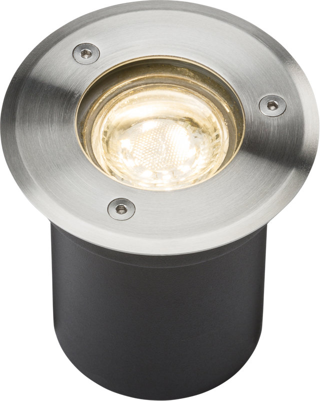 230V IP65 3W LED Stainless Steel Recessed Ground Light 3000K