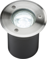 230V IP65 3W LED Stainless Steel Recessed Ground Light - 6000K