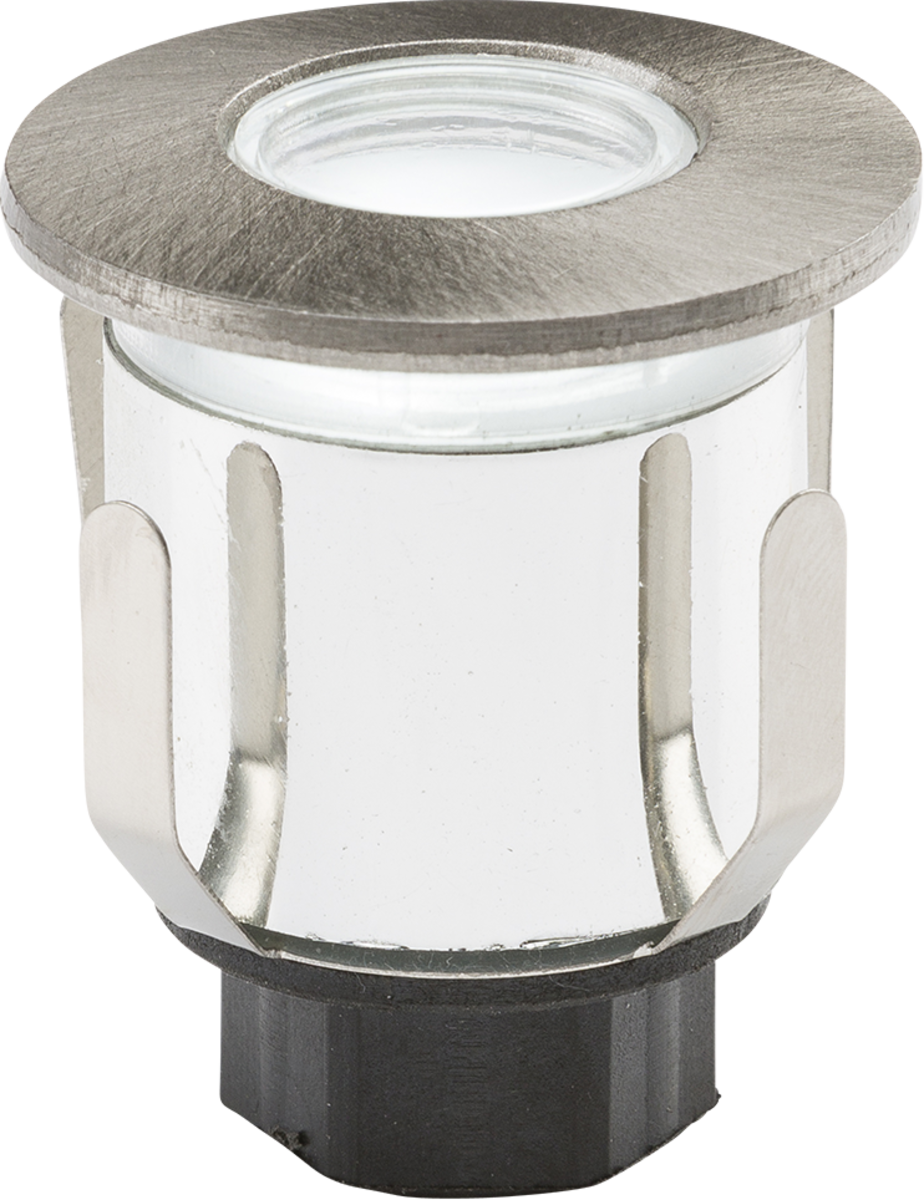 230V IP65 0.6W LED Mini Ground Light - Brushed Steel