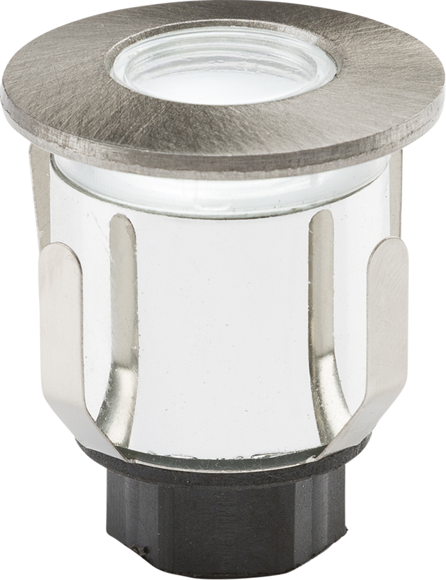 230V IP65 0.6W LED Mini Ground Light - Brushed Steel