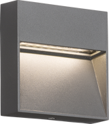230V IP44 3W LED Square Wall/Guide Light - Grey