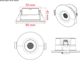 SpektroLED Evo Fixed IP65 Downlight installation view