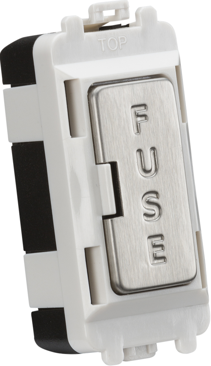 Knightsbridge 13A Fused Module - Brushed Chrome