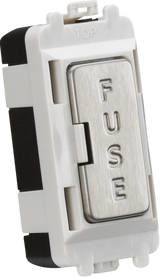 Knightsbridge 13A Fused Module - Brushed Chrome
