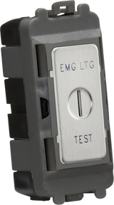 20AX DP Key Module Marked EMG LTG TEST - Brushed Chrome