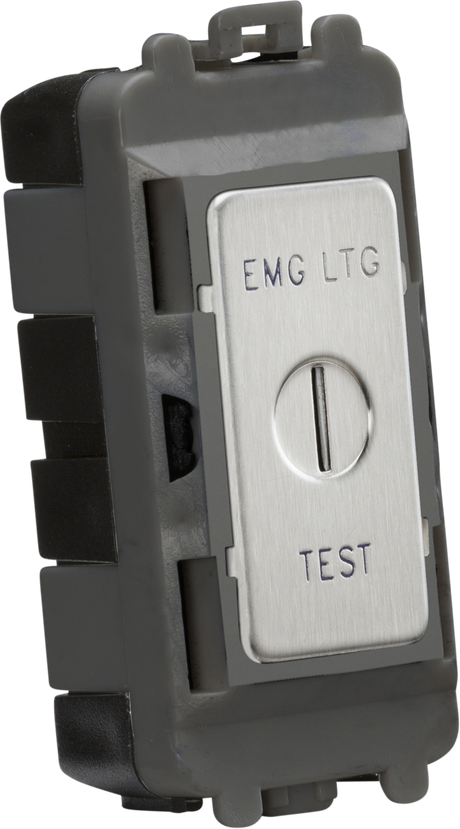 20AX DP Key Module Marked EMG LTG TEST - Brushed Chrome