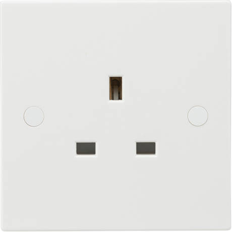 Knightsbridge 13A 1G Unswitched Socket - White - Main view
