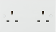 Knightsbridge 13A 2G Unswitched Socket - White