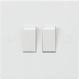 Knightsbridge 10AX 2G 2-Way Switch - Square Edge, White