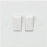 Knightsbridge 10AX 2G 2-Way Switch - Square Edge, White