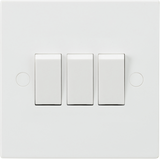 Knightsbridge 10AX 3G 2-Way Switch, Square Edge, White