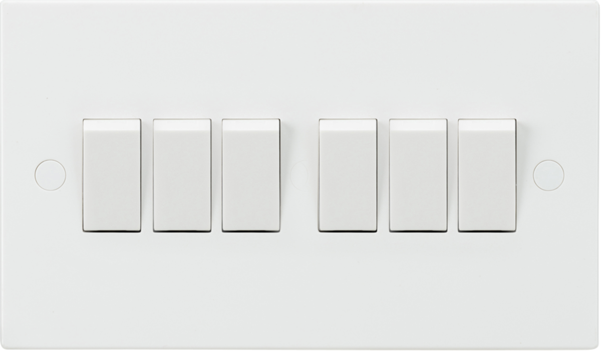 Knightsbridge 10AX 6G 2-Way Switch - White - Product Image