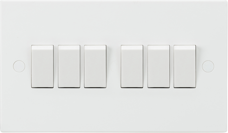 Knightsbridge 10AX 6G 2-Way Switch - White - Product Image