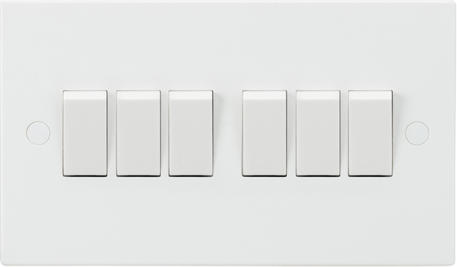 Knightsbridge 10AX 6G 2-Way Switch - White - Product Image