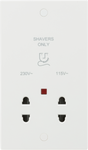 Knightsbridge 115/230V Dual Voltage Shaver Socket - White