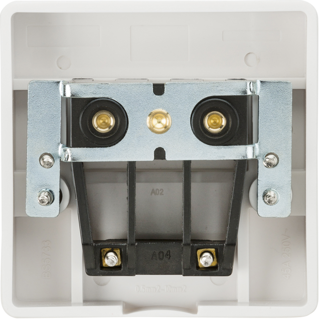 Knightsbridge 45A Cooker Connection Unit - Square Edge