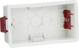 47mm Double Dry Lining Box - White Plastic - For Cavity Walls