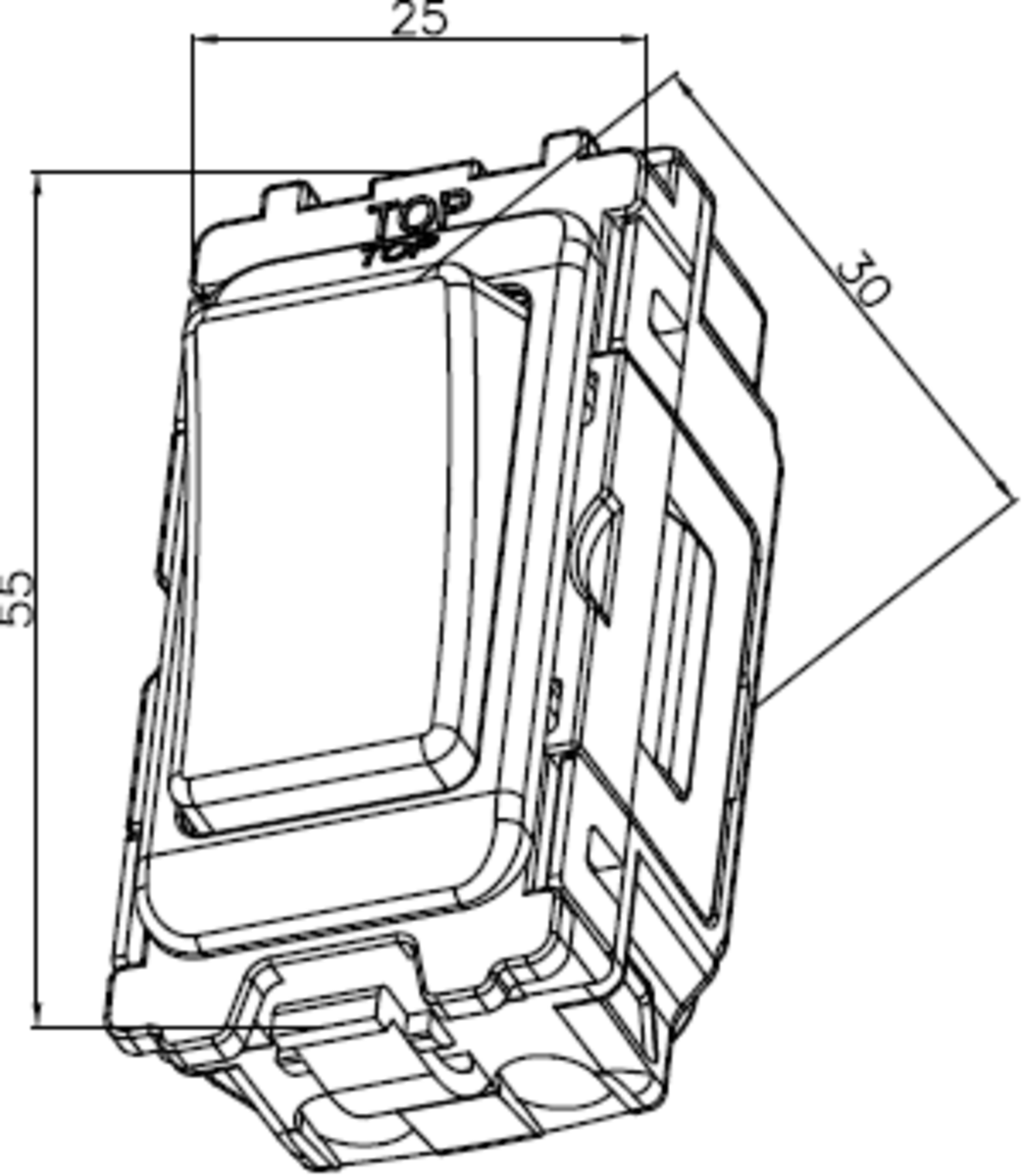 20AX 2-Way SP Switch Module - Side View