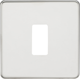 Screwless 1G Grid Faceplate - Polished Chrome