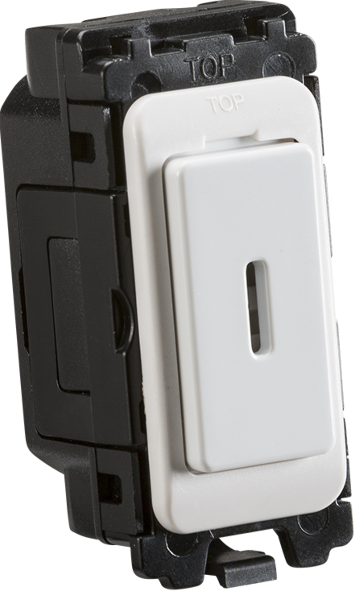 Knightsbridge: CUGM7, 20AX 2-Way Secret Key Switch Module, White, Front ...