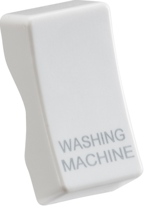 Rocker Cover - Laser Printed WASHING MACHINE, White