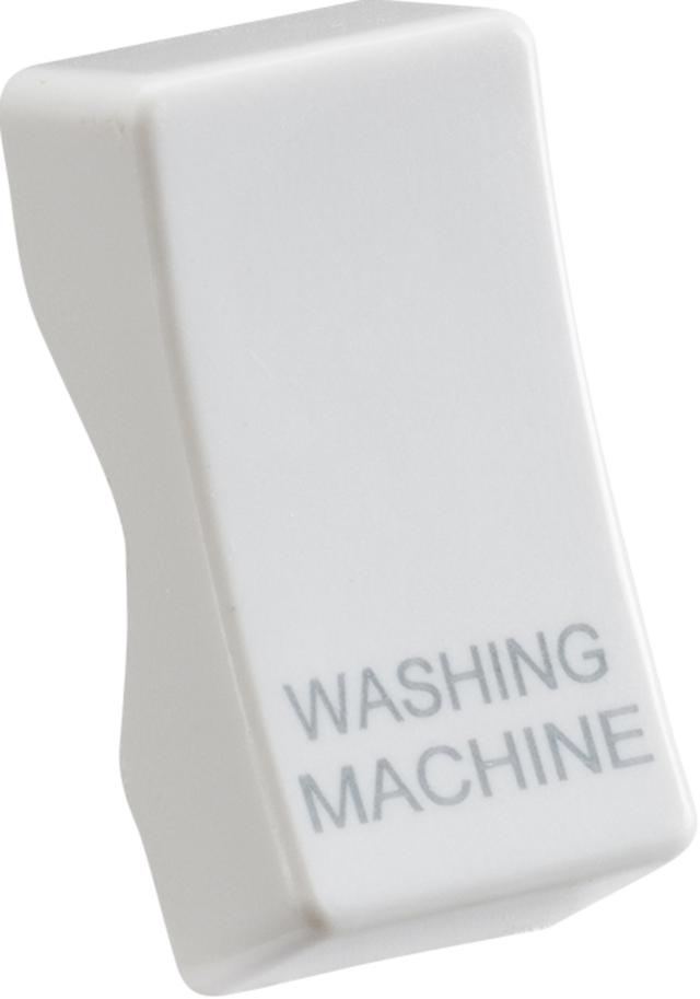 Rocker Cover - Laser Printed WASHING MACHINE, White