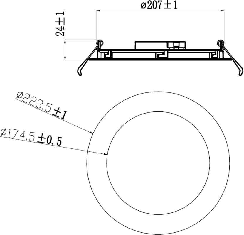 KARA 230V IP20 18W LED Recessed Panel Additional Image