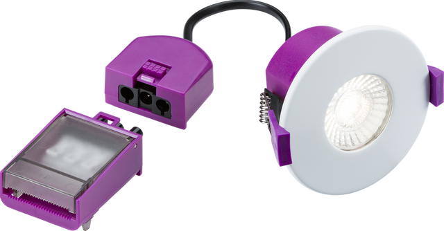 SpektroLED Evo Fixed IP65 Downlight featuring selectable wattage options