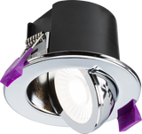 SpektroLED Evo Tilt Fire Rated IP65 Downlight - Polished Chrome