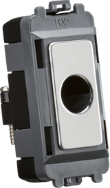 Knightsbridge Flex Outlet Module Polished Chrome