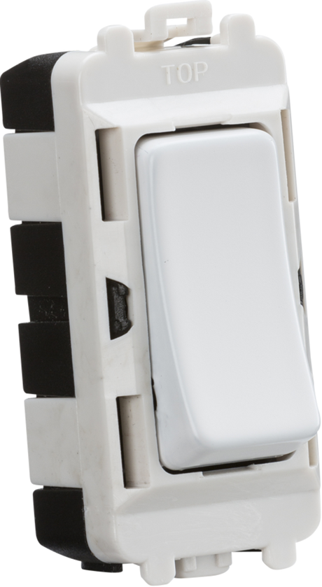 ML Accessories GDM004MW 20AX 2 Way SP Module Centre Off - Matt White
