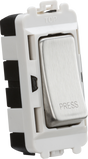 20AX 2 Way Retractive SP Module Marked PRESS - Brushed Chrome