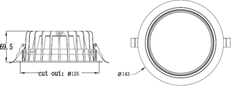 SEREN 230V IP40 LED Recessed Downlight - Image 2