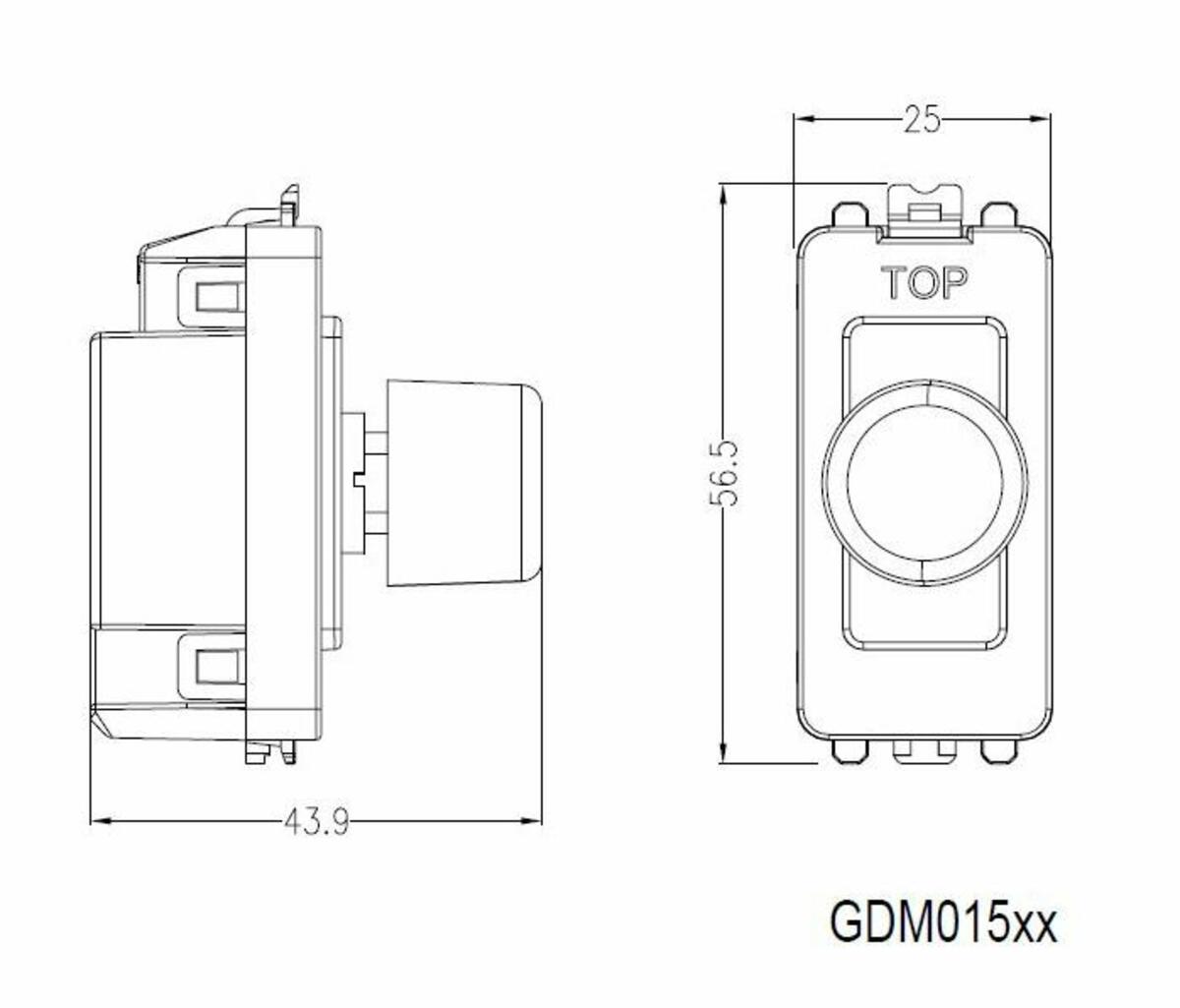 Knightsbridge 1G 2-Way Trailing Edge Dimmer Module - Image