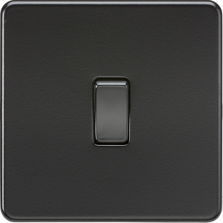 10AX 1G DP Switch - Matt Black - Modern Screwless Design