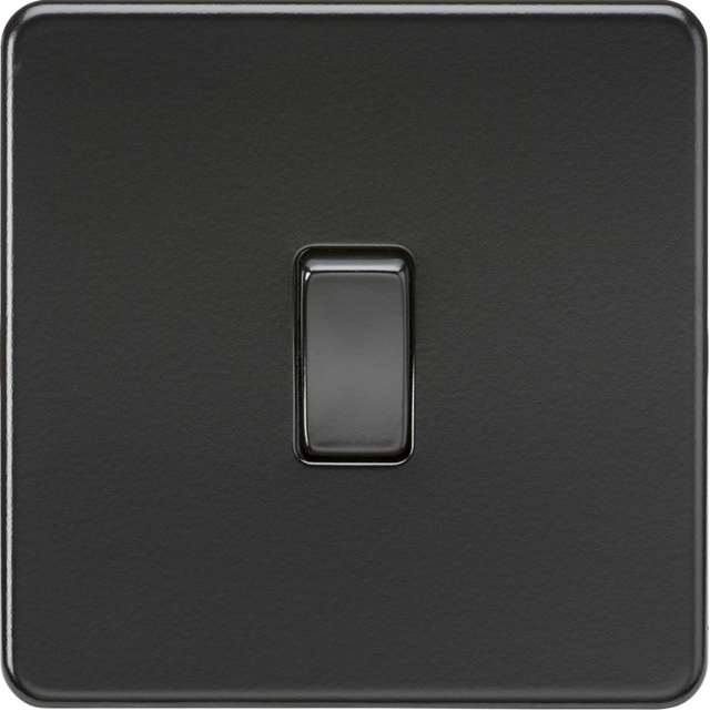 10AX 1G DP Switch - Matt Black - Modern Screwless Design