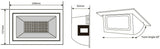 SARA 230V LED Wallwasher with adjustable wattage and CCT