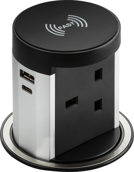 13A Pop up Socket with Wireless Charger