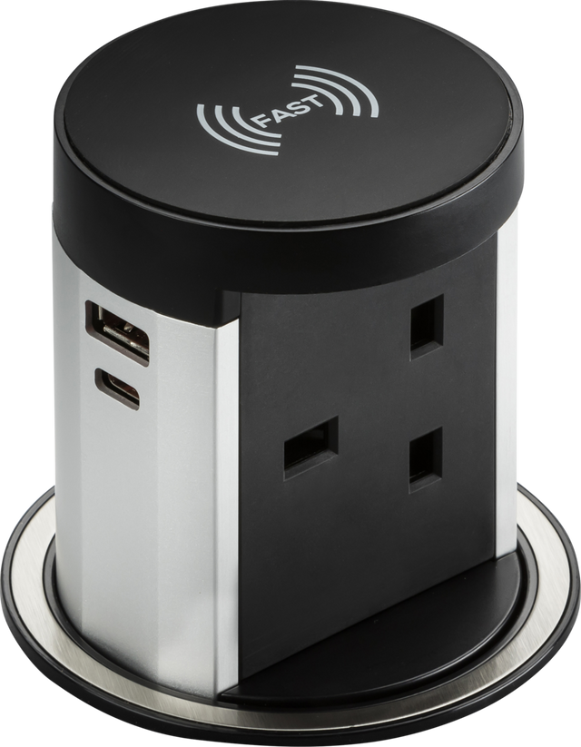 13A Pop up Socket with Wireless Charger
