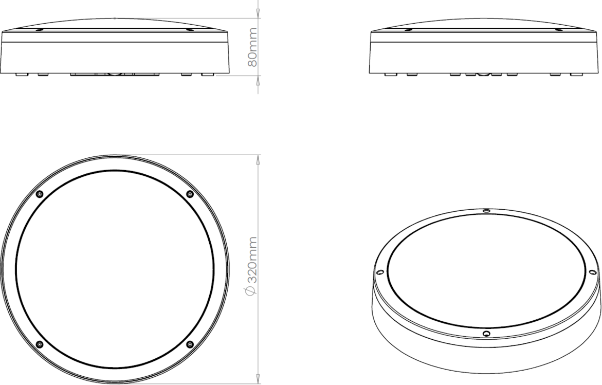 Alternative view of Anti-vandal Grey Casing for Tenax Pro
