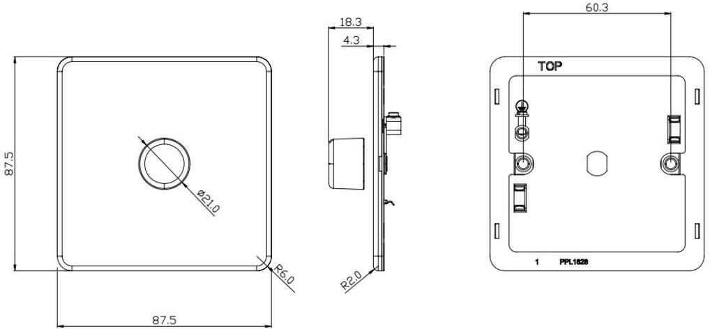 1G Dimmer Plate Image