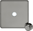 1G Dimmer Plate with Matching Metal Dimmer Cap - Black Nickel