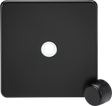 1G Dimmer Plate with Matching Metal Cap - Matt Black
