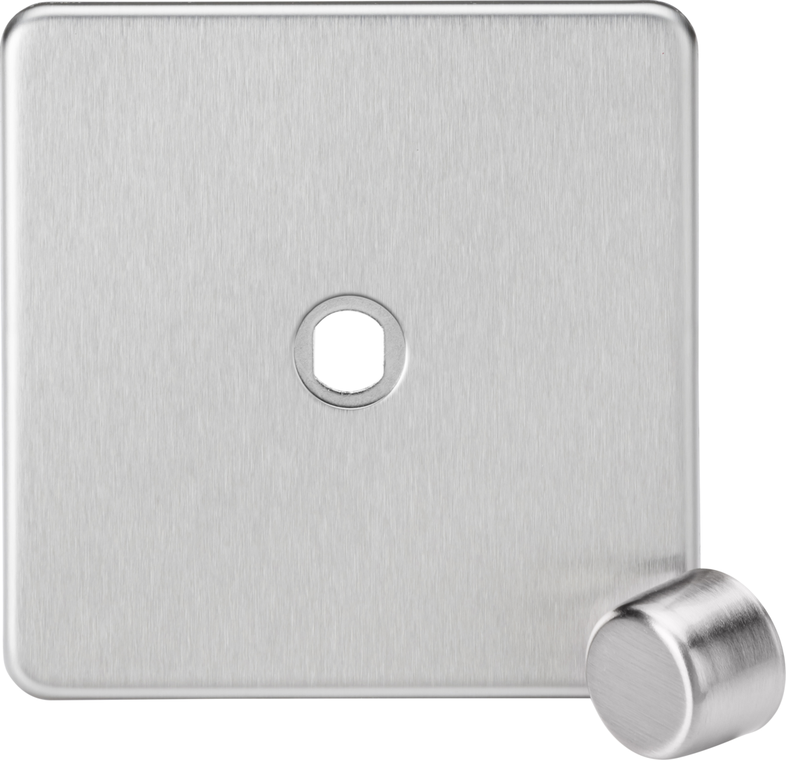 ML Accessories 1G Dimmer Plate - Brushed Chrome