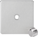ML Accessories 1G Dimmer Plate - Brushed Chrome