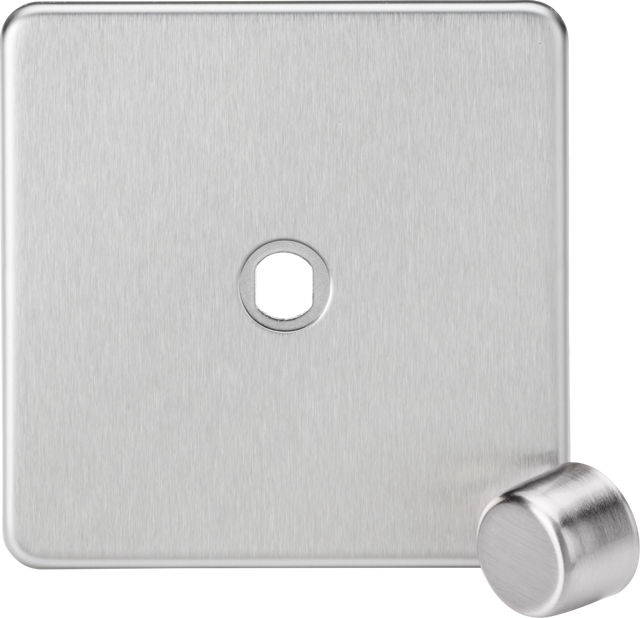 ML Accessories 1G Dimmer Plate - Brushed Chrome