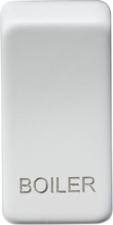 ML Accessories Switch Cover Marked BOILER in Matt White